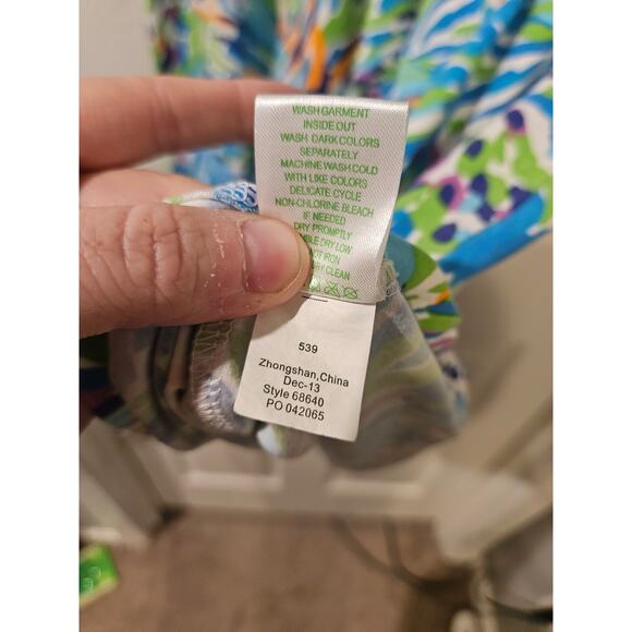 Lilly Pulitzer Shianne V-Neck Empire Waist Dress XS Sea Soiree Print - Picture 5 of 6